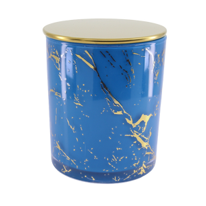 Marble Cambridge Blue/Gold Jar